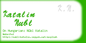 katalin nubl business card